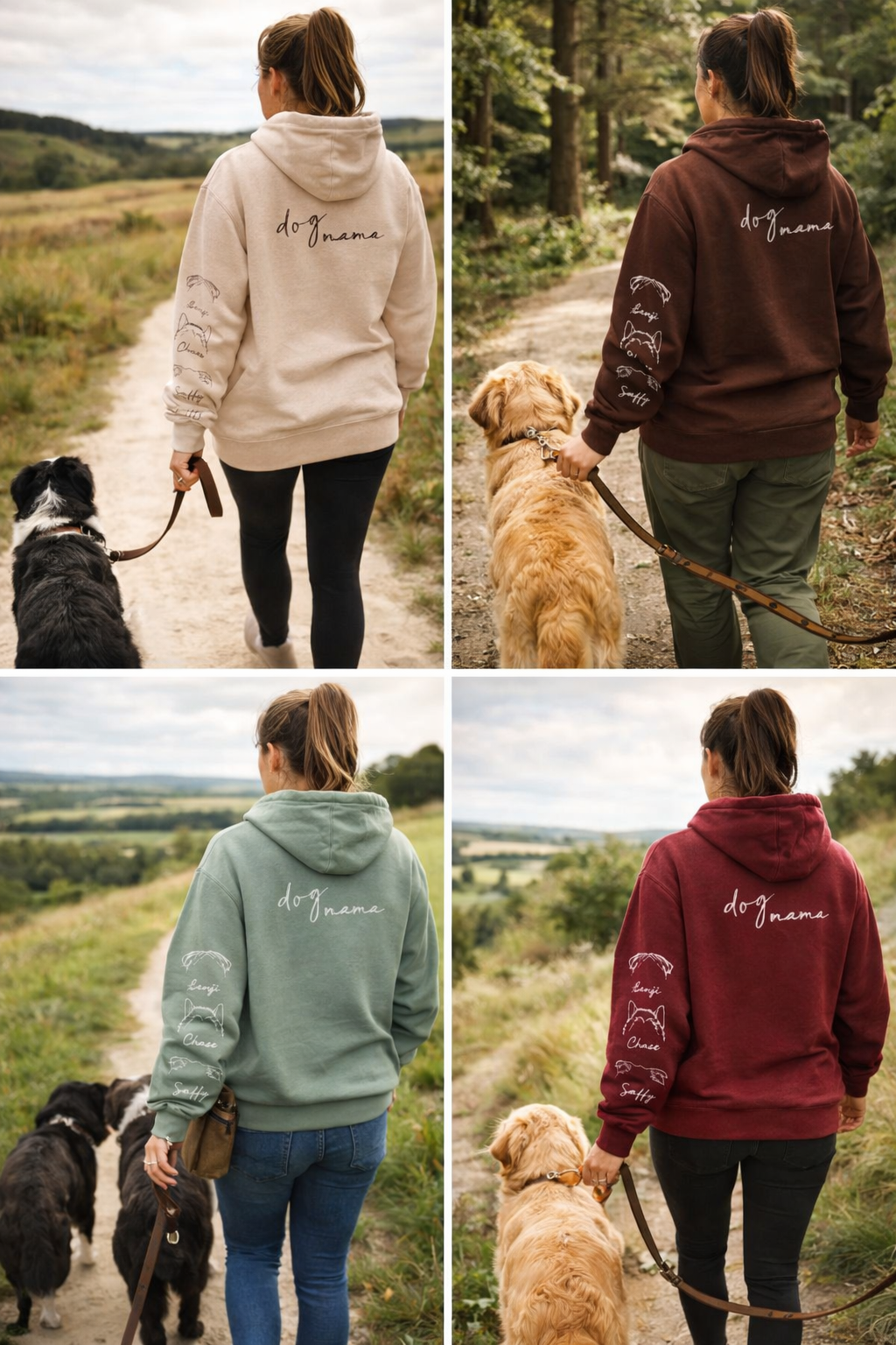 DOG MAMA 🐕 Hoodie with custom dogs names