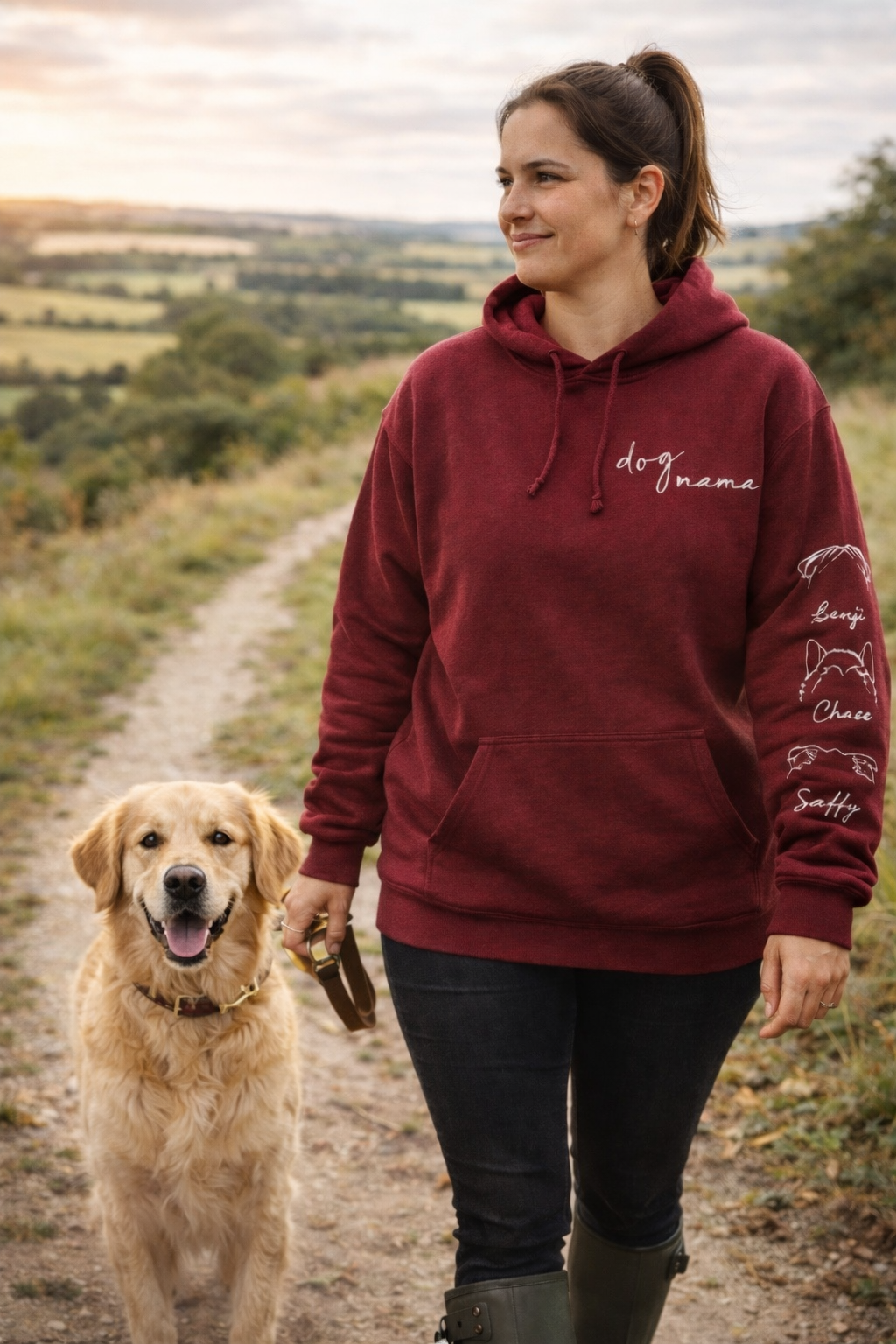 DOG MAMA 🐕 Hoodie with custom dogs names