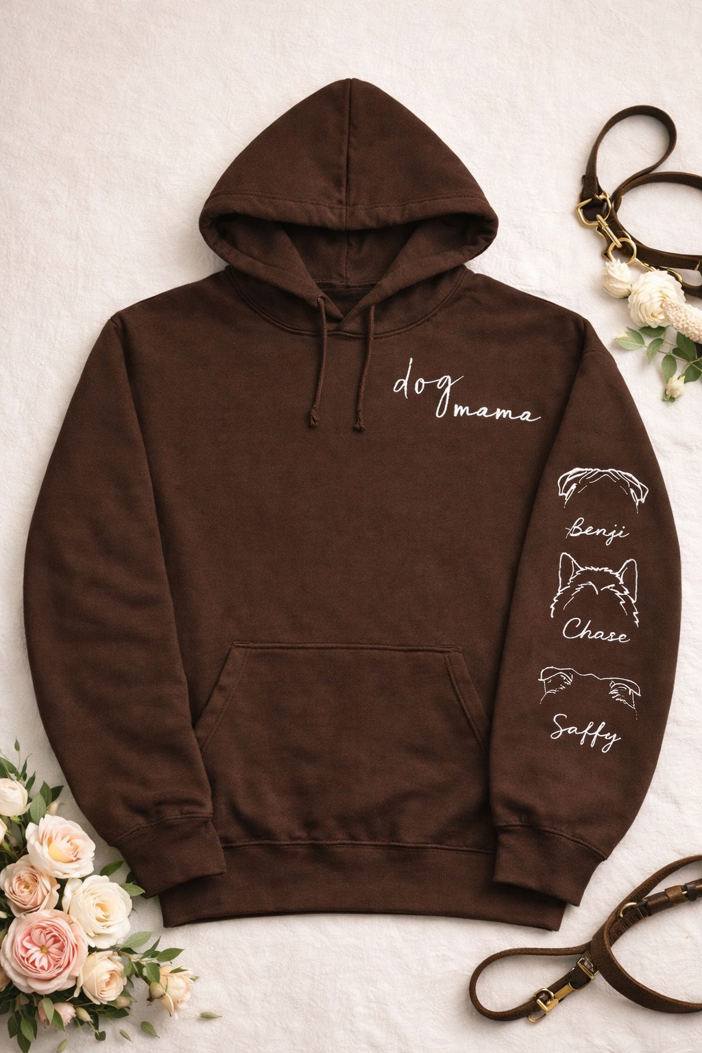DOG MAMA 🐕 Hoodie with custom dogs names