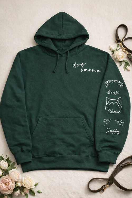 DOG MAMA 🐕 Hoodie with custom dogs names